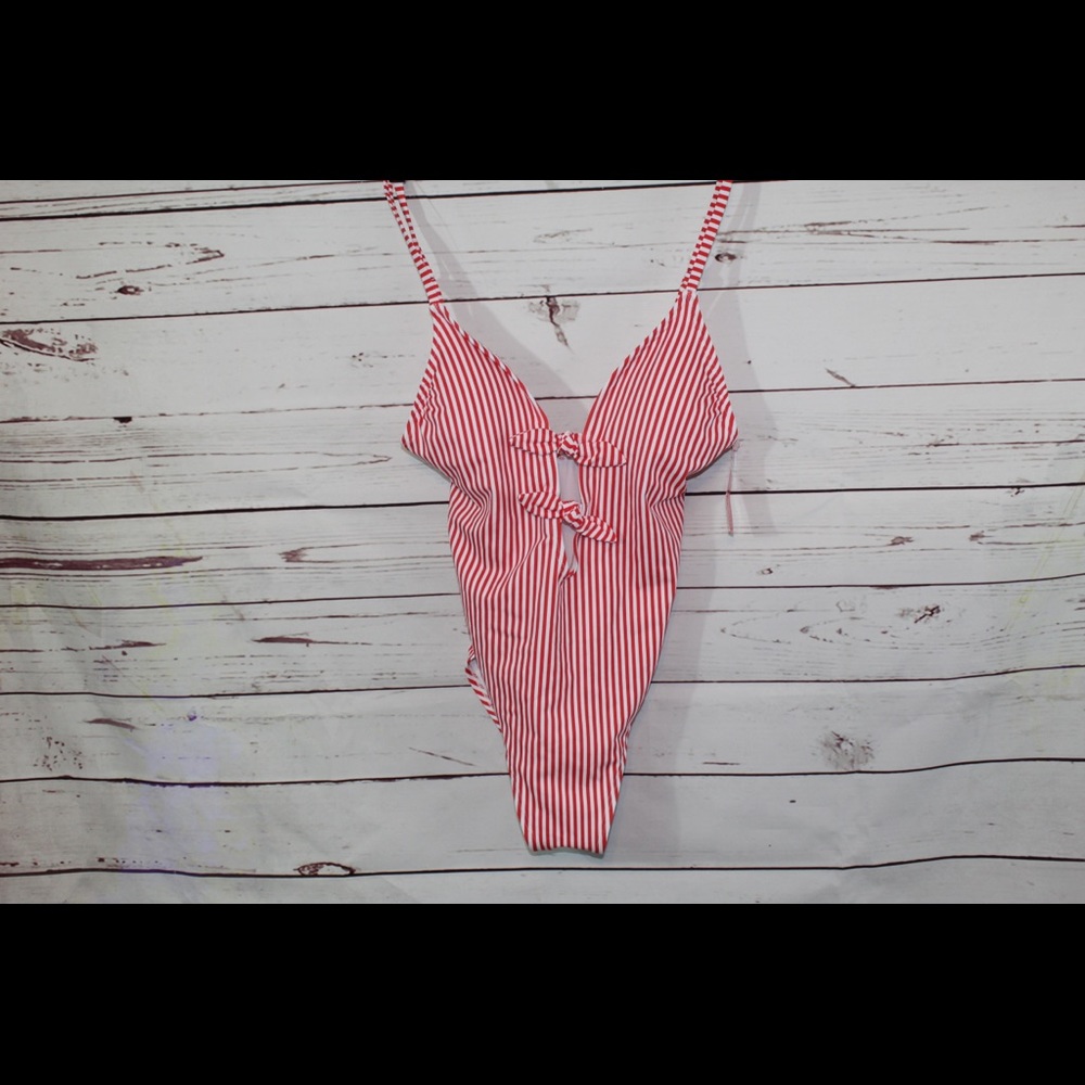 Juniors' Front Tie One Piece Swimsuit Xhilaration